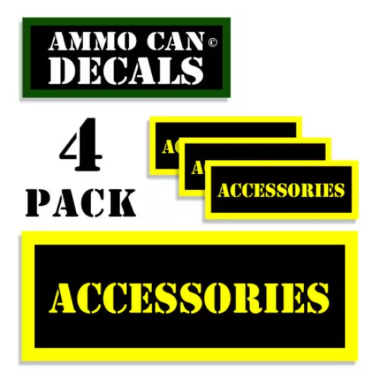 ACCESSORIES Ammo Can Label Ammunition Case stickers decals 4 pack YW MINI 1.5in