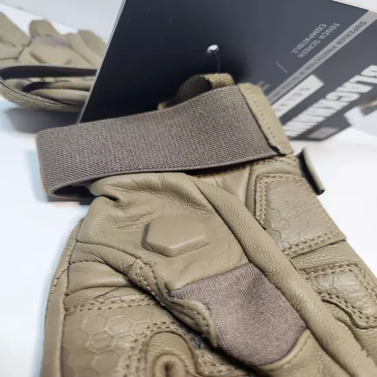 BLACKHAWK S.O.L.A.G Recon Tactical Gloves Made with Kevlar Leather Coyote Small