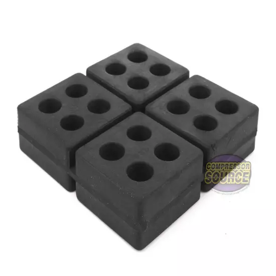 2 Pack Anti Vibration Pads Isolation Dampener Industrial Heavy Duty 4 x 4 x 3/4"