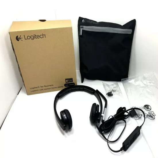 Logitech USB Headset Stereo H650e With USB Connector New In Box 981-000518