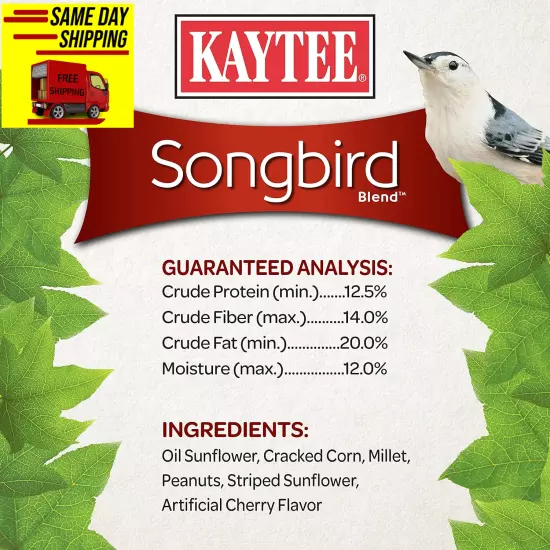 Kaytee Wild Bird Songbird Blend Food Seed, 7 Pound