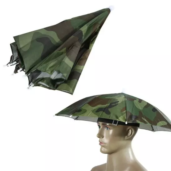 Foldable Outdoor Umbrella Hat Women Men Headwear Sun Cap Camping hiking umbrella