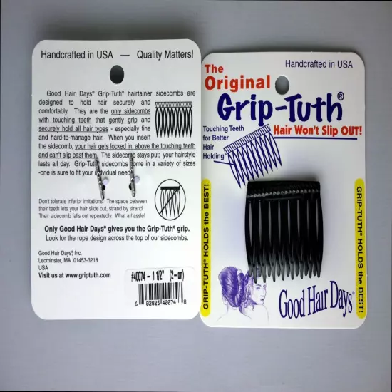 The Original Grip-Tuth® Good Hair Days Tuck Side Combs Made in USA Mix&Match