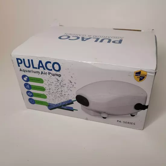 PULACO Ultra Quiet Aquarium Air Pump Dual Outlet, Fish Tank Aerator 