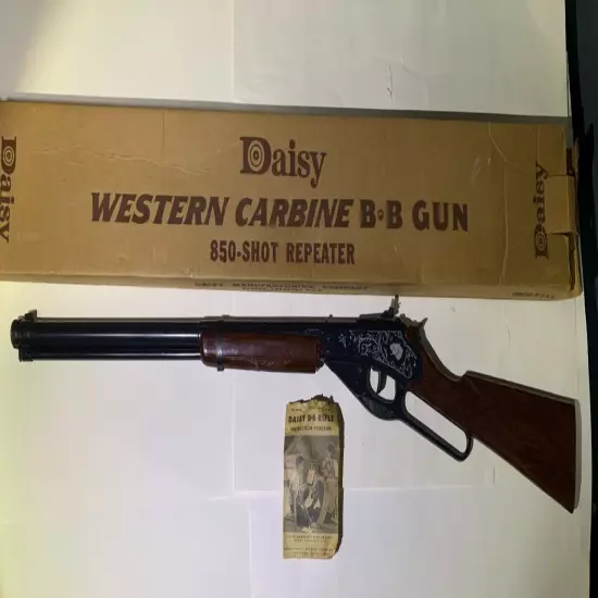 Vintage Daisy Model 111 BB Gun “Cougar” Rifle .177 Very Rare With Box and Manual