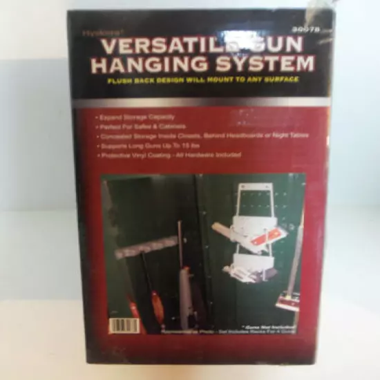 NEW Hyskore Versatile Gun Hanging System Long Gun Handgun Gun Storage Rack Gray