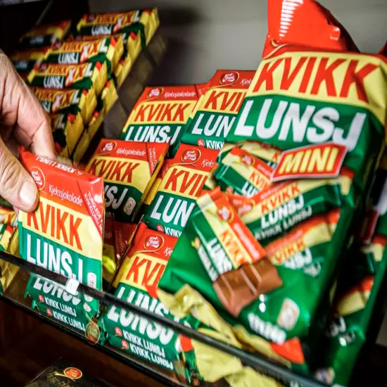 6 x Norwegian Milk Chocolate Kvikk Lunsj from Freia 47 grams - Made since 1937