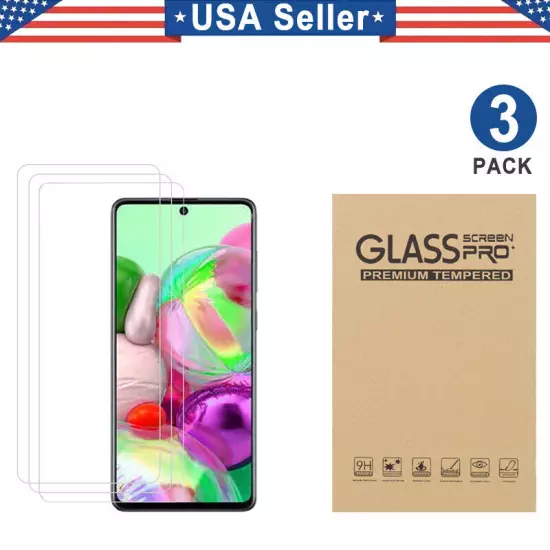 3PK Tempered Glass Samsung Galaxy A03S A04e A12 A13 A14 A23 A33 A42 A52S A53 A54