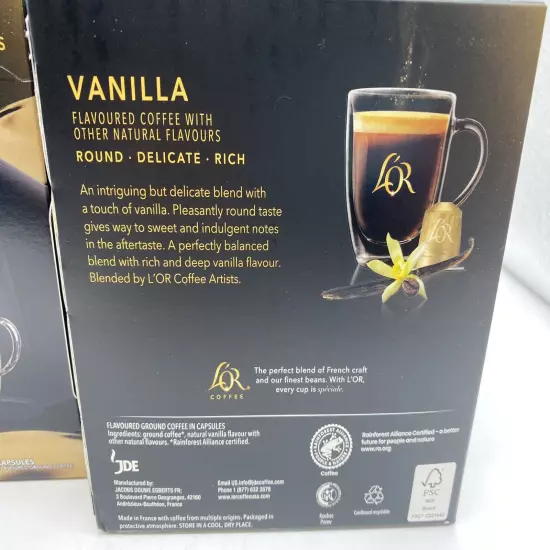 L'OR Coffee Pods, 300 Capsules VANILLA, Best By:11/23/2024