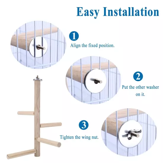 Mogoko Parakeet Perch Bird Natural Wood Stand,Parrot Cage Top Wooden Branches...
