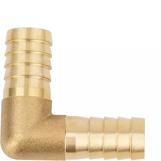 Brass Hose Barb Fitting 90 Degree Elbow 5/8 Barbed X 5/8 Barbed Fuel