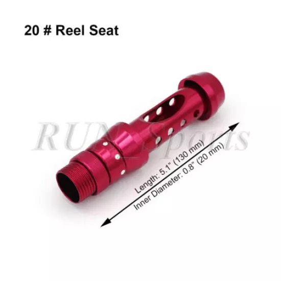 5 PCs 20# RED Aluminum Big Game Reel Seats Spinning Rod Boat Fishing DPS Type