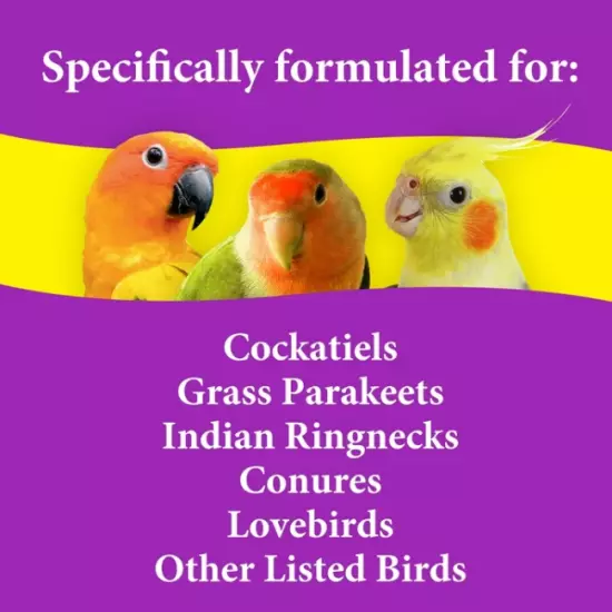 3-D Pet Products Premium Cockatiel Mix Bird Food Seeds with Probiotics 9lb