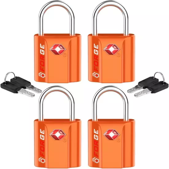 TSA Approved Luggage Locks, Ultra-Secure Dimple Key Travel Locks with Zinc Alloy