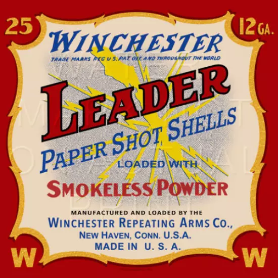 Reproduction Vintage Winchester Leader 12 GA Paper Shot Shells Canvas Print