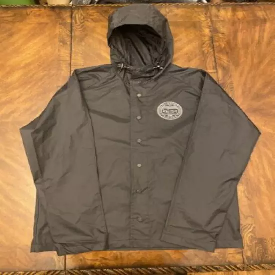 Field & Stream Fishing Apparel Black Button Up Rain Jacket Adult Unisex Size S