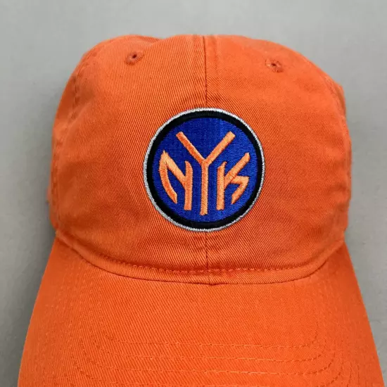 New York Knicks Hat Cap Strapback Orange Adidas Basketball NBA Logo Adjustable