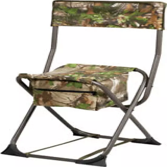 HUNTERS SPECIALTIES HS-100152 HS DOVE STOOL FOLDING W/BACK REALTREE EDGE