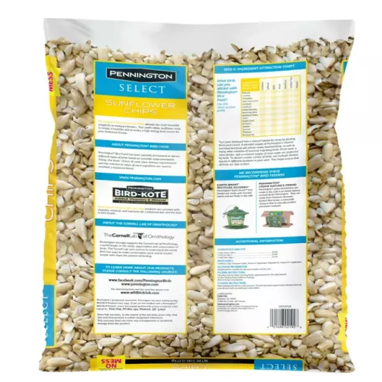 Pennington Select Sunflower Chips, Dry Wild Bird Food and Seed, 5 lb. Bag 1 Pac