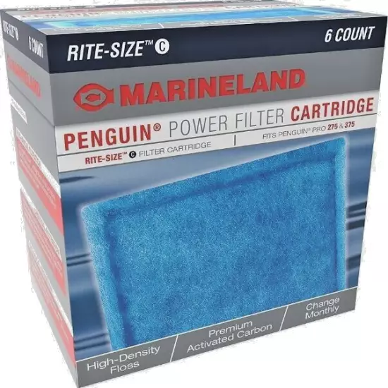 MARINELAND RITE SIZE C CARTRIDGE 6 PACK PENGUIN BIO-WHEEL 200B 350B 330B 170B