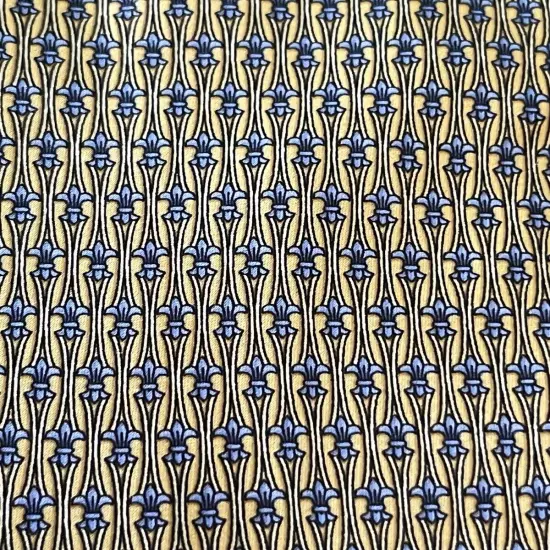 Beaufort Tie Rack Gold Blue 100% Silk Men’s Neck Tie Made In Italy