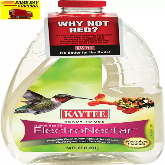 Kaytee Hummingbird Electronectar Wild Bird Food, Ready to Use, 64 Ounces