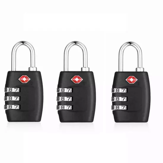 TSA Lock Suitcase Travel Luggage 3 Digit Combination Reset Padlock Backpack New