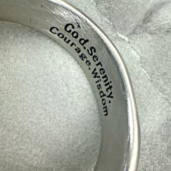 Alcoholics Anonymous Men's Ring Sobriety Recovery Stainless Steel [Aprx Size 13]