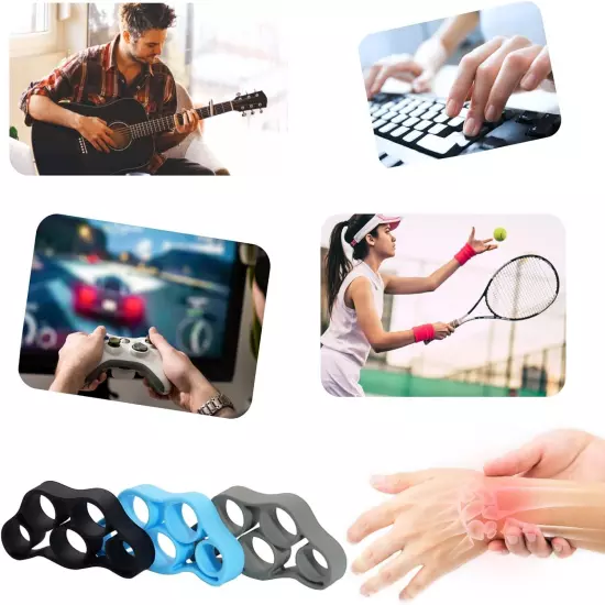 3 Pcs Hand Grip Strengthener Finger Exerciser Grip Strength Trainer Hand Resista