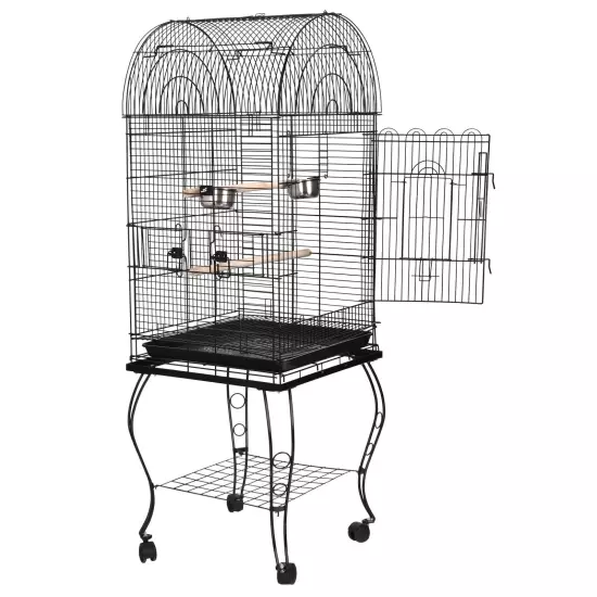 Black/White Bird cage Parrot Macaw Parakeet Cockatiel Cage Multiple Size 