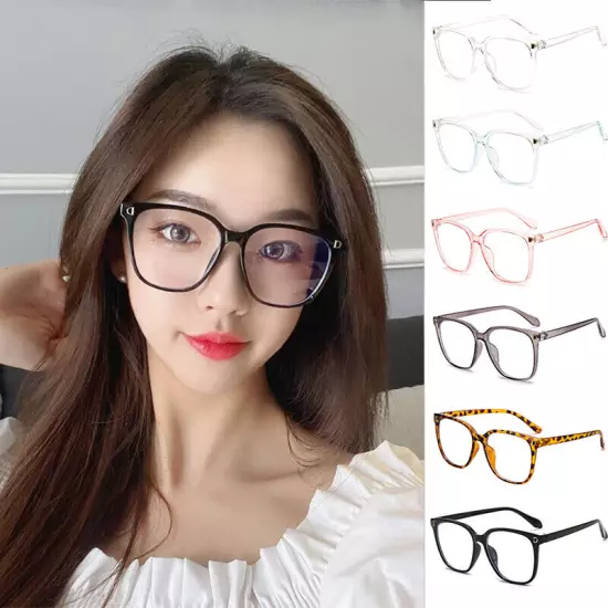 Fake Square Frame Clear Lens Geek Glasses UV Protection Nerd Unisex Fashion US ღ