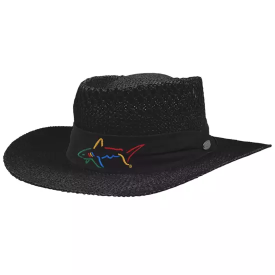 Greg Norman Signature Straw Hat Greg - White