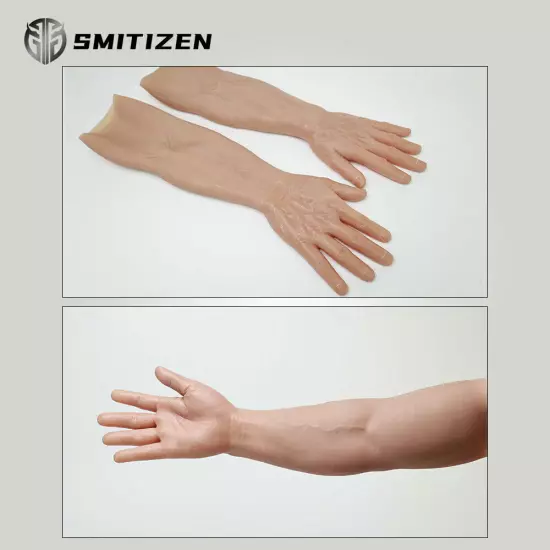 Smitizen Silicone Fake Arms Muscular Hand Gloves Cosplay Prop Costume Halloween