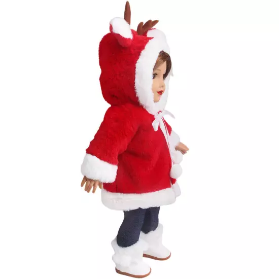 Christmas plush coat made for 18'' American girl doll winter clothes