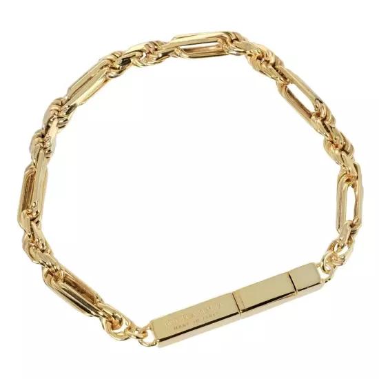 BOTTEGA VENETA Ripple gold plated silver bracelet Medium authentic designer NWT