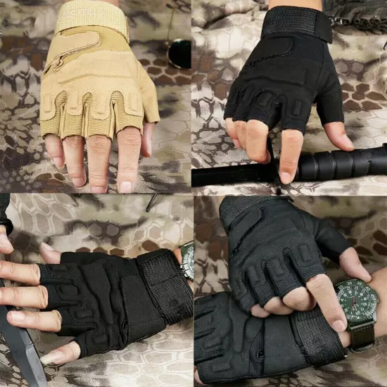 Tactical Gloves Military Fingerless Gloves Motorcycle Hunting Shooting Gloves