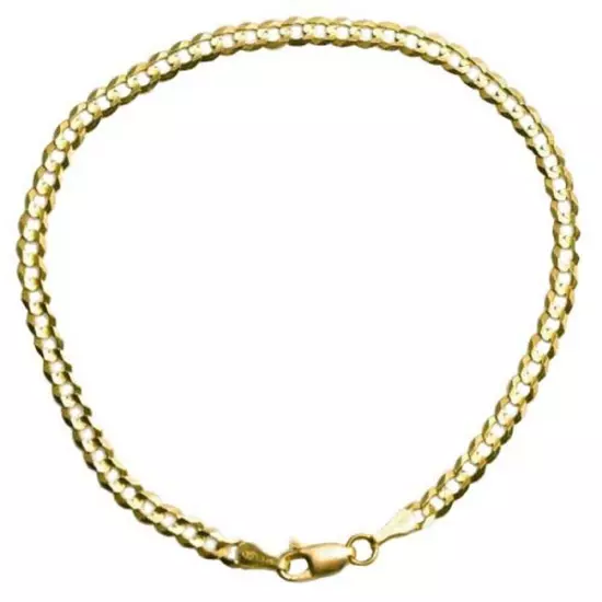 10k Yellow Gold Solid 3mm-12mm Cuban Link Chain Necklace Bracelet 7"-30"