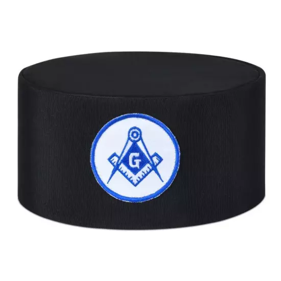 Master Mason Blue Lodge Crown Cap - White & Blue Emblem