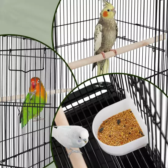 Large Bird Cage Parakeets Cockatiels Conures Lovebirds Parrots 53 Rolling Stand