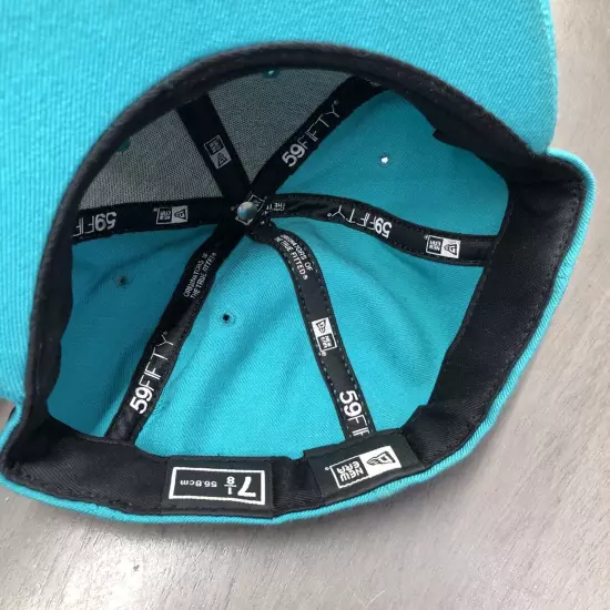 new era 59fifty 7 1/8 Crooks And Castles Turquoise Hat Cap Embroidered 8021 CC