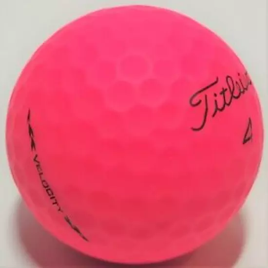 72 (6 DZ) TITLEIST VELOCITY MATTE PINK GOLF BALLS TRUE MINT AAAAA NO PEN MARKS