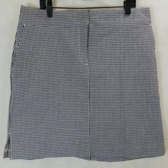 Izod Golf Skort Size 16 UPF 15 Wicking black white check nwt