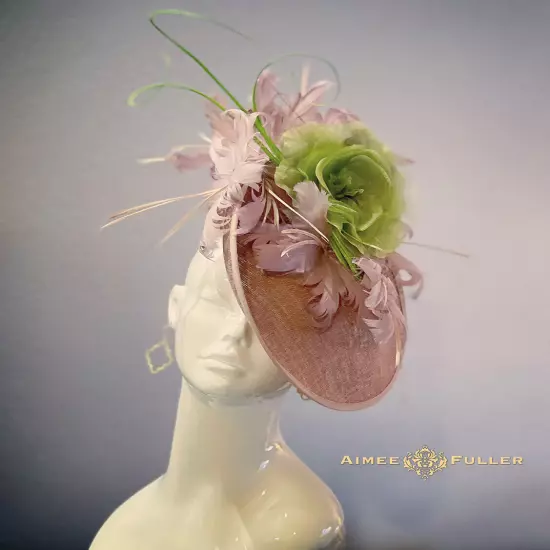 Kentucky Derby Fascinator Purple Cream White Royal Ascot Hat Cocktail Hat