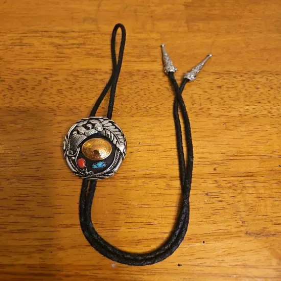 Turquoise & Indian Head Penny Bolo Tie