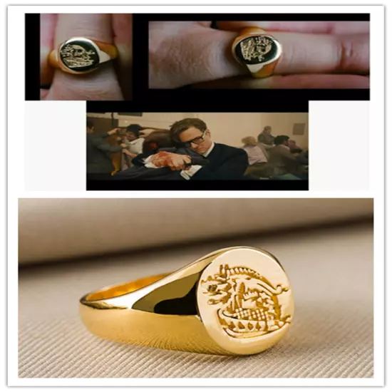 Kingsman: The Secret Service - Brass Signet Kingsman Ring Titanium Gift ring