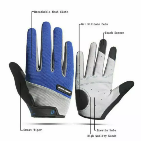 Men's Touch Screen Full Finger Outdoor Cycling Sports Motorcycle Bicycle Gloves