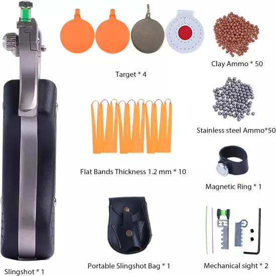 Slingshot Solid Slingshot Set for Hunting Professional Slingshots with 1 Ammo Po