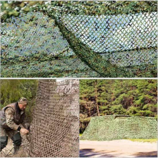 Military Camouflage Netting Hunting Camo Camping Army Net Woodland Desert Leaves