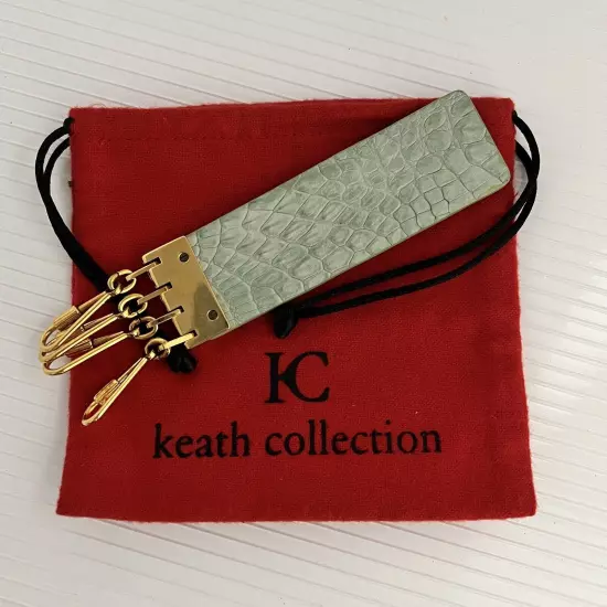 NEW Genuine Farm Raised Alligator Crocodile Leather Keyring Multi Ring Keychain