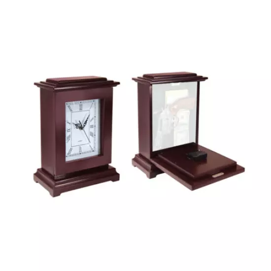 PS Products Concealment Clock Rectangle Fits Med to Large Handguns Mahogany Wood